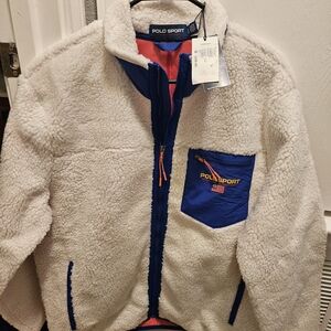 Polo by Ralph Lauren Sherpa Jacket - Cream and Blue